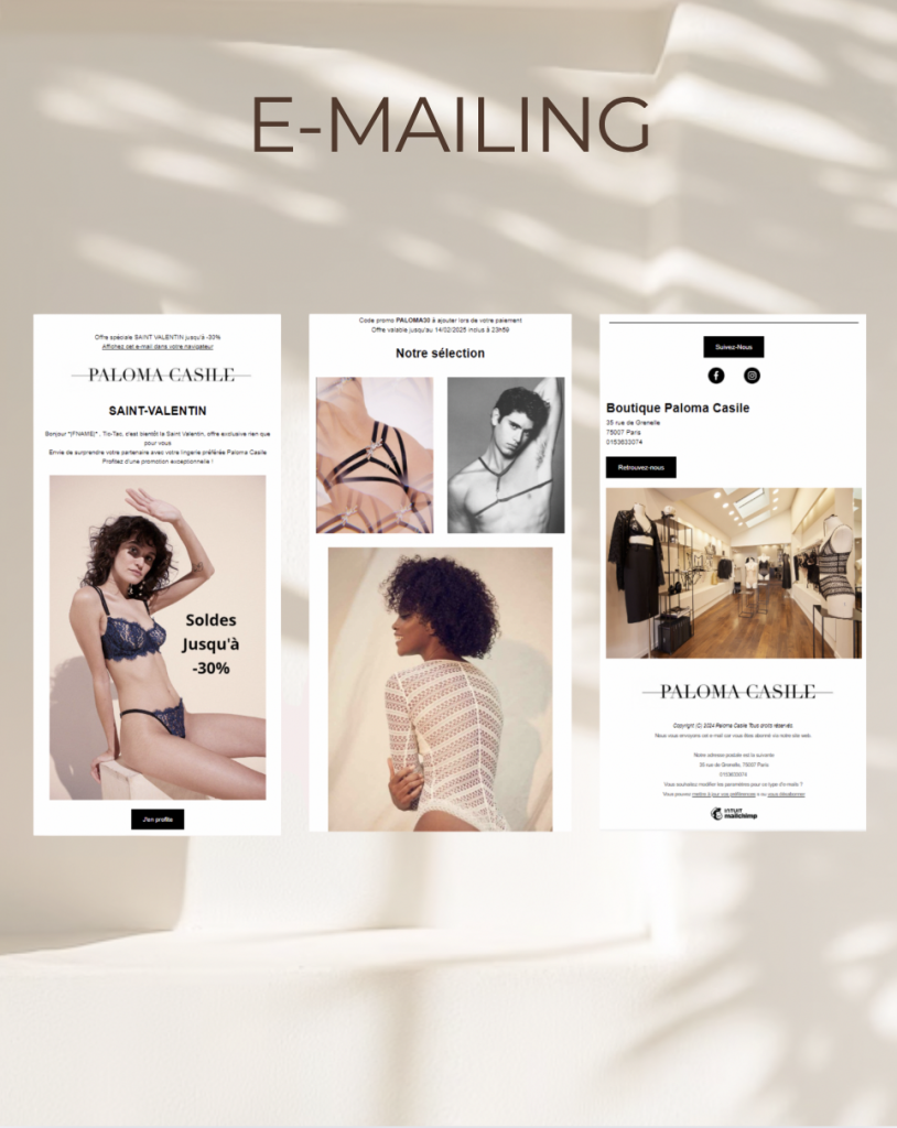 Création de campagne d'emailing, redaction newletter
